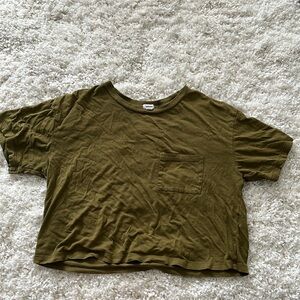 Garage Army Green Cropped Tee